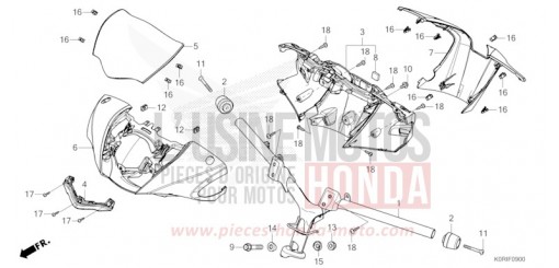 MANUBRIO STERZO/COPERTURA MANUBRIO SH125ADP di 2023